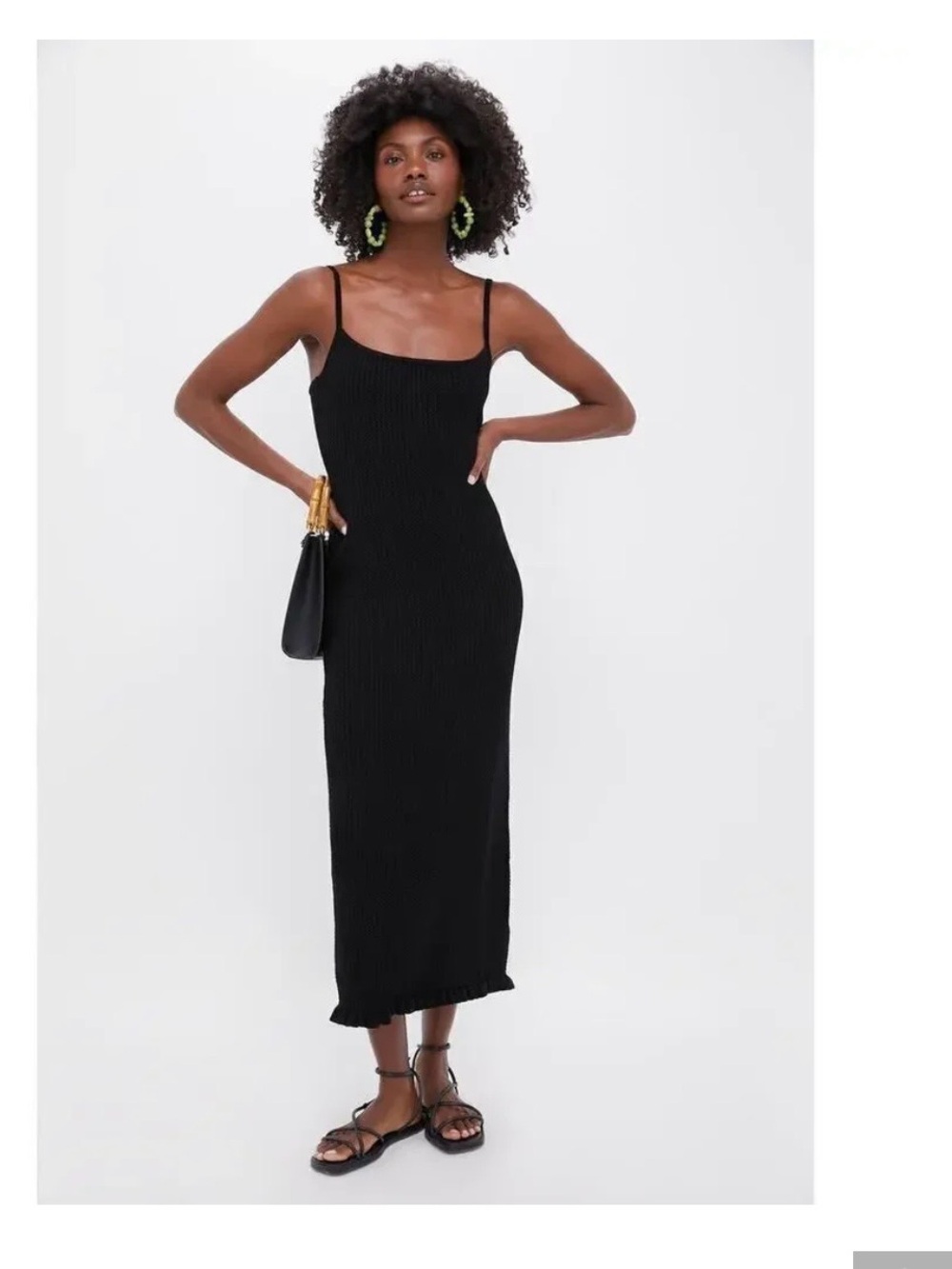 Black Cable knit Antonia dress - Pomander Palace